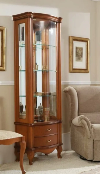 Витрина однодверная с ящиками  Vainilla  